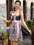 Alpenglanz | Jacquard Zweiteiler in Schwarz & Hellgold – Damen Dirndl Festmode